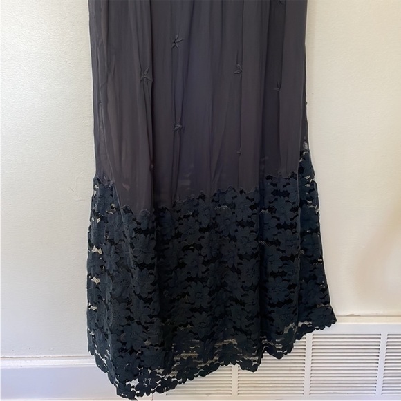 Free People | Monarch Sheer Lace Embroidered Crocheted Open Back Strapless Dress - Picture 4 of 8